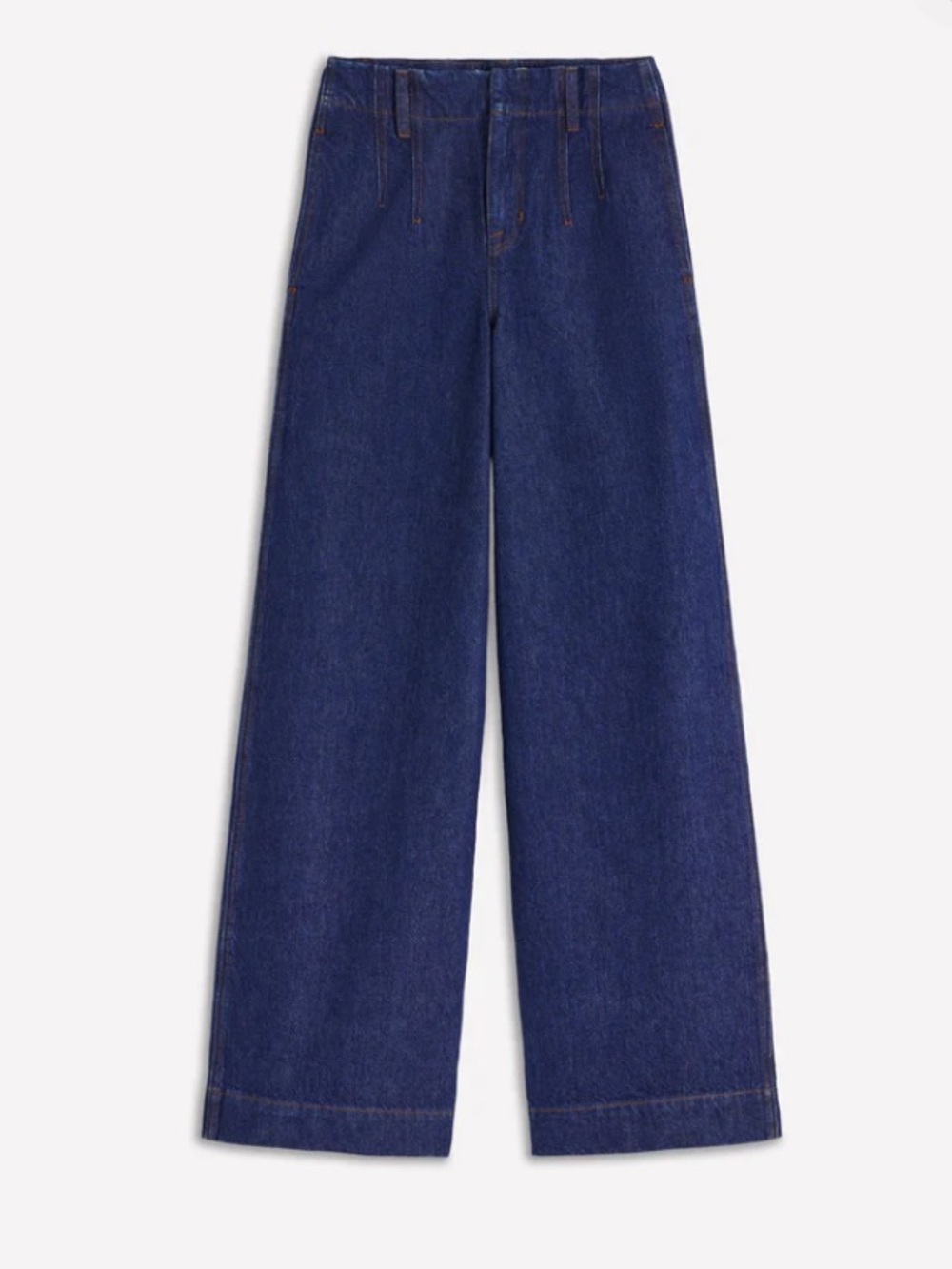 NWT BODEN Stitch Detail Wide Leg Jeans Indigo Dark Wash Size W31P - Picture 7 of 15
